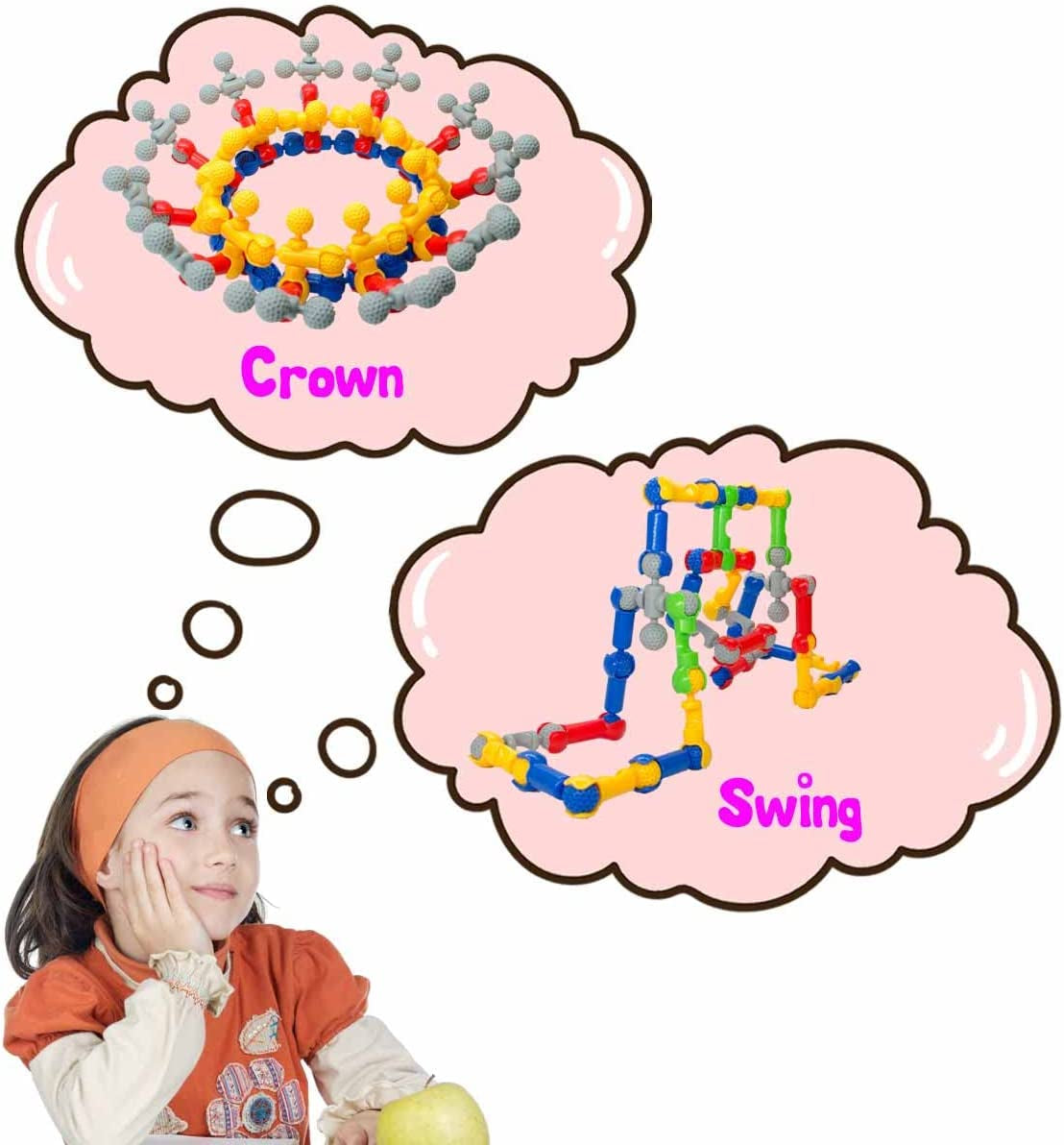 Building Blocks for Kids, 170 Pcs STEM Toys for Boys and Girls, Safe and Creative Toy for Age 3+, Educational Activities (170 PCS)