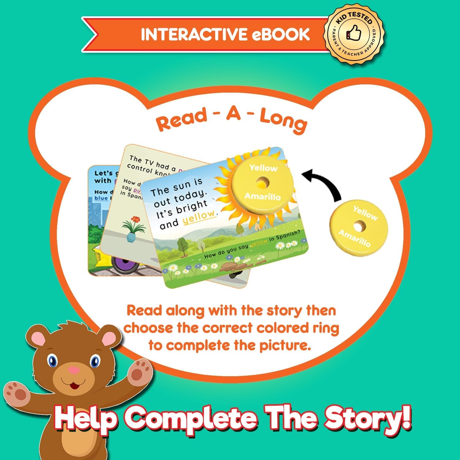 Baby Toys Wooden Stacking Rings - Bilingual Educational Toys for 2 Year Old | Learn Rainbow Colors in English & Spanish | Wood Building Blocks with Toddler Games Learning Activities Ebook