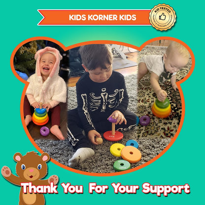 Baby Toys Wooden Stacking Rings - Bilingual Educational Toys for 2 Year Old | Learn Rainbow Colors in English & Spanish | Wood Building Blocks with Toddler Games Learning Activities Ebook