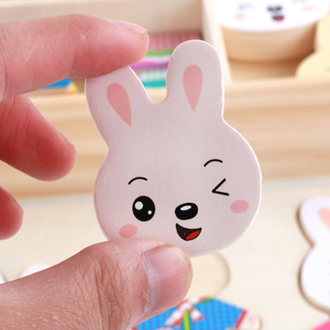 Wooden Jigsaw Puzzle 72 Pcs Kids Early Educational Toys Dress-Up Puzzle Set